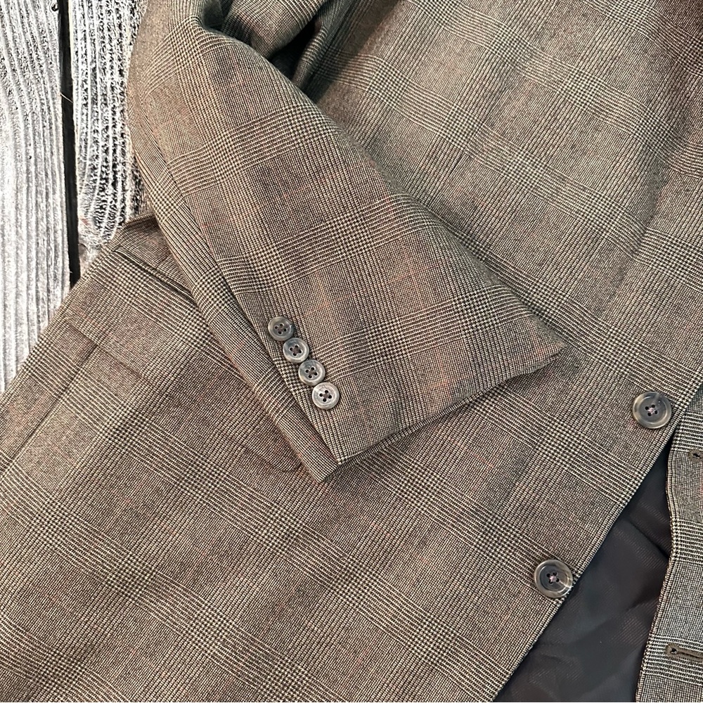 Burberry Men’s Classic Plaid 100% Wool Blazer Jacket - Picture 9 of 9